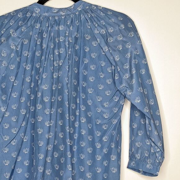 Tucker The Combo Classic Blouse Bazaar Batik in Silk Cotton  Floral Top - Picture 7 of 8